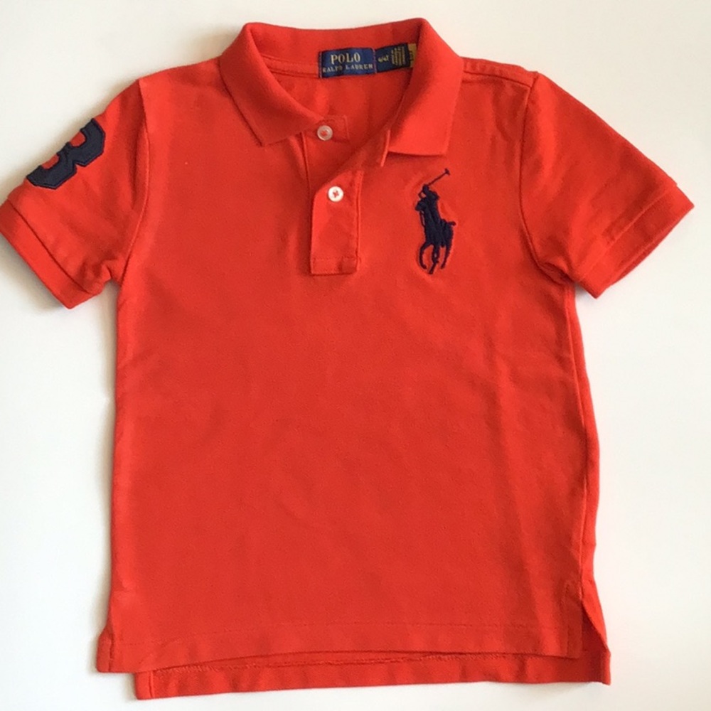 Polo by Ralph Lauren Orange Polo Shirt Classic Design